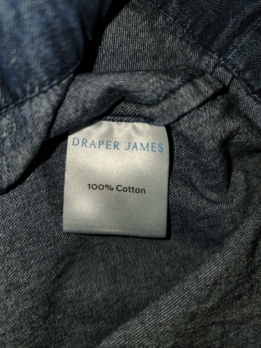 Draper James Denim Blue Ruffle Front Tunic Dress - Picture 5 of 5